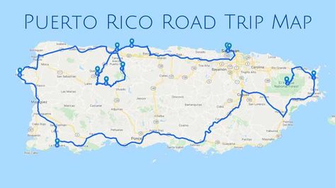 The Perfect Puerto Rico Road Trip Itinerary for 4-7 Days (with Map!) Puerto Rico Road Trip Map, 7 Day Puerto Rico Itinerary, 7 Days In Puerto Rico, Puerto Rico Road Trip, Puerto Rico Itinerary 5 Days, Places In Puerto Rico, Puerto Rico Itinerary, Sustainable Goals, Vacation Map