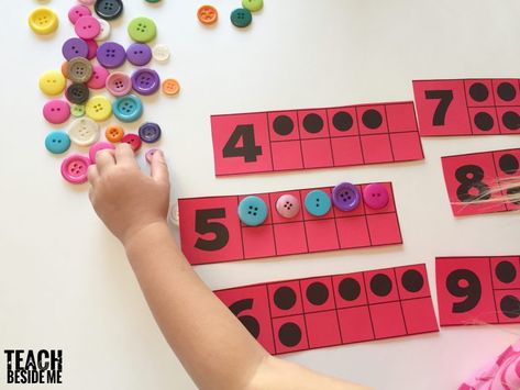 Math Activities Preschool Counting, Color Activities Kindergarten, Preschool Math Activities, Ten Frame Activities, Counting Activities Preschool, Preschool Counting, Fall Preschool Activities, Inner Health, Prek Math