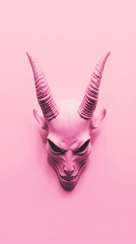 Demon Wallpaper Aesthetic, Aesthetic Alien, Demon Wallpaper, Pink Demon, Alien Skull, Devil Aesthetic, Wallpaper Purple, Skull Wallpaper, Animal Skulls