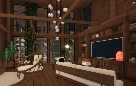 #roblox #bloxburg #sims4 #aesthetic #bedroom #livingroomdesign #rustic #homedecorideas #diy #videogames #build #cosy #bedroomideas bloxburg original design Bloxburg Rustic Bathroom, Rustic Bloxburg House Interior, Wood House Bloxburg, Rustic Bloxburg Living Room, Bloxburg Cabin Living Room, Bloxburg House Ideas Cabin, Cozy Cabin Bloxburg, Study Room Bloxburg, Rustic House Bloxburg