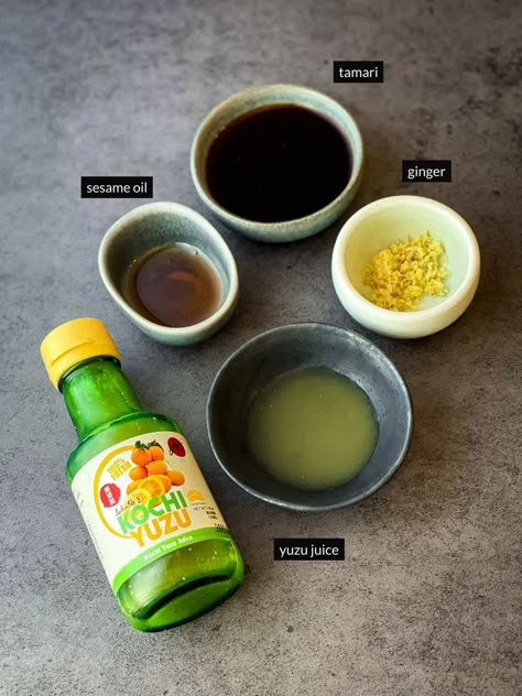 Yuzu Sauce Recipe, Yuzu Dressing Recipe, Yuzu Vinaigrette, Yuzu Sauce, Yuzu Dressing, Solitary Woman, Ponzu Sauce Recipe, Garden Salads, Gluten Free Dressing