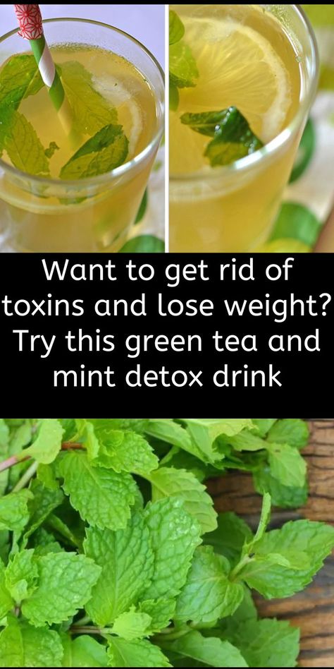 Want to get rid of toxins and lose weight? Try this green tea and mint detox drink Healthy Teas Recipes, Green Tea Drinks, Green Tea Detox, Fat Burning Tea, Mint Recipes, Healthy Teas, Homemade Drinks, Diet Help, Fat Burning Drinks