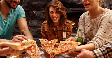 If you love your credit card, telling your friends about it can earn you lucrative rewards points. Learn more about Chase's Refer-A-Friend program and cash in.  Want to learn to travel for less? Want to learn to save more money? Join our Facebook group: https://www.facebook.com/groups/financebuzzelite/ Big Pizza, Local Pizza, Eating Pizza, Pizza Margherita, Friends Series, Cheat Day, Pizza Restaurant, Wellness Recipes, Celebrity Style Red Carpet