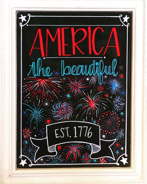 July 4th Of July Poster Board Ideas, 4th Of July Chalkboard Ideas, July 4th Chalkboard Art, Patriotic Chalkboard Art, Fourth Of July Chalkboard Art, 4th Of July Chalkboard Art, Patriotic Chalkboard, Fourth Of July Chalkboard, 4th Of July Welcome Sign