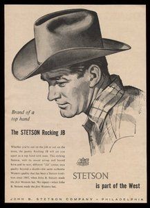 Stetson cowboy hat Cowboy Hat Side Profile, Cowboy Hat Side View, Cowboy Tipping Hat, Cowboy Hat Illustration, 1950s Cowboy, Western Hat Styles, Best Cowboy Hats, Stetson Cowboy Hats, Cowboy Hat Styles