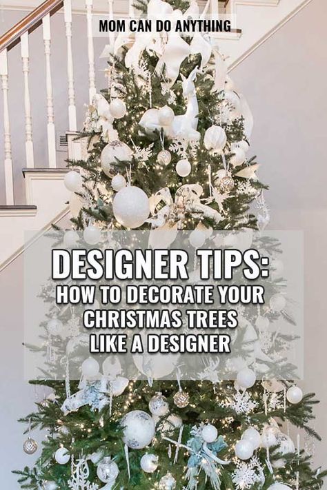 Designer Tips: How To Decorate Your Christmas Tree Like a Designer - Home Decor and Home Improvement DIY Tutorials Designer Christmas Tree, Walk Ideas, Home Improvement Diy, Designer Christmas, Slim Christmas Tree, Creative Christmas Trees, Christmas Tree Inspiration, Christmas Post, Crafty Moms