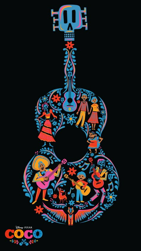 Coco Coco Film, Disney Amor, Animation Disney, Guitar Posters, Wallpaper Disney, Karakter Disney, Disney Posters, Film Disney, Art Disney