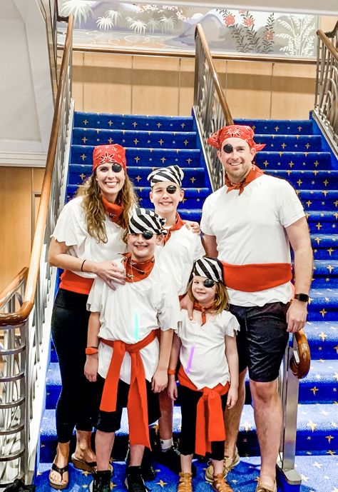 9 Things You Need for Your Disney Cruise - Paintbrushes & Popsicles Pirate Night Outfit, Disney Cruise Pirate Night Outfit, Disney Pirate Night, Disney Cruise Pirate Night, Disney Cruise Family, Diy Pirate, August Themes, Night Outfit Ideas, Kids Night