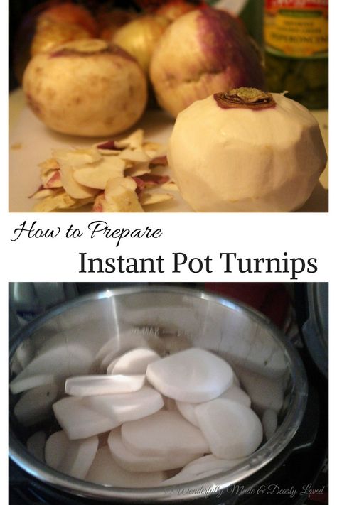 How to Prepare Instant Pot Turnips for your low carb or Trim Healthy Mama lifestyle. Turnip Instant Pot, Instapot Duo, Instant Pot Vegetables, How To Cook Turnips, Instant Pot Veggies, Power Pressure Cooker Xl, Turnip Recipes, Pressure Cooker Xl, Power Pressure Cooker