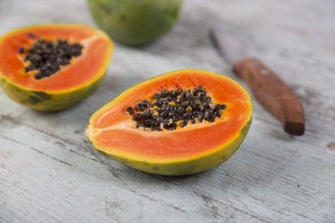 Try a Marinade With One of Nature's Strongest Tenderizers: Papaya Natural Skin Exfoliator, Papaya Benefits, Papaya Tree, Ripe Papaya, Homemade Wrinkle Cream, Papaya Fruits, Upset Stomach, Improve Digestion, Tropical Fruit