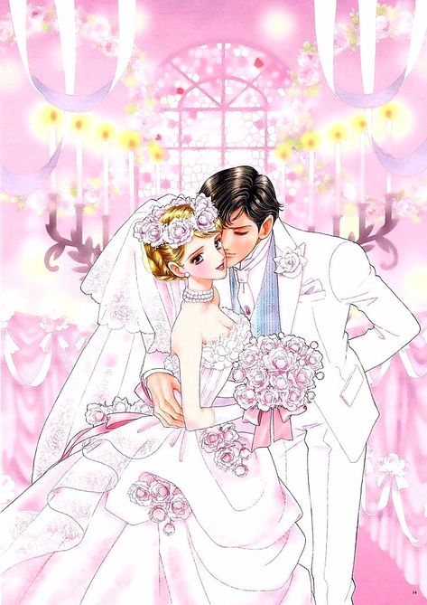 Drawings Ideas Creative, Chiho Saito, Coloring Drawing, Anime Wedding, Shojo Anime, Vintage Manga, Drawings Ideas, Royal Art, Manga Artist