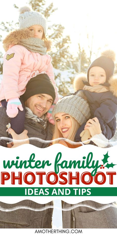 Winter Wonderland Awaits: Ready for your family's winter photoshoot? Get inspired with our top outfit ideas and expert tips to make every snap picture-perfect. Embrace the season and create memories that last! #FamilyPhotoshoot #WinterOutfits #FamilyMemories Snow Mini Session, Family Of 3 Photoshoot Winter, Winter Wonderland Family Photoshoot, Family Photos In Winter, Winter Family Photos Outdoor Outfit Ideas, Outdoor Winter Photoshoot Ideas, Family Snow Photoshoot, Cute Winter Photoshoot Ideas, Winter Family Photoshoot Ideas