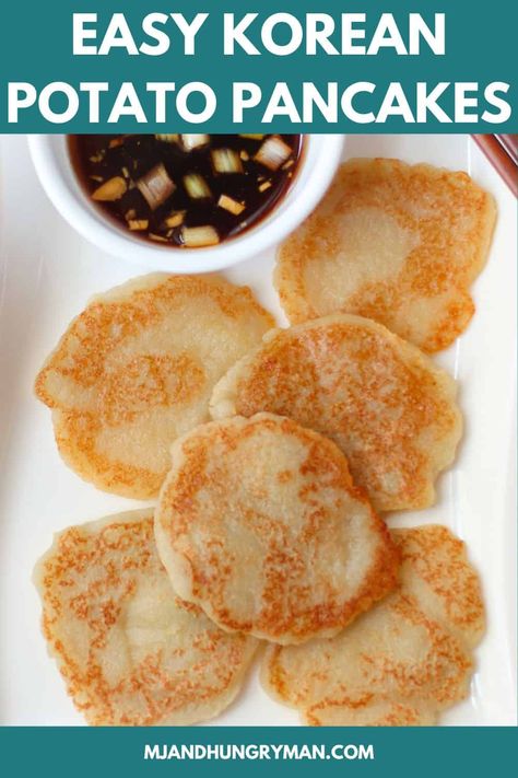 Korean Potato Pancake, Korean Potatoes, Vegetarian Dip, Family Friendly Breakfast, Potato Pancake, Quick Lunch Recipes, Potato Pancakes, Potato Cakes, Toddler Food