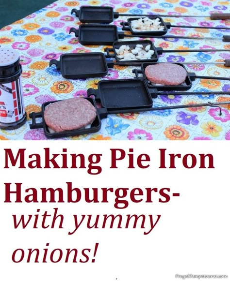 Camping Food Pie Iron, Projects For Friends, Pie Iron Cooking, Hobo Pies, Camping Recipes Dinner, Campfire Pies, Pie Irons, Campfire Cooking Recipes, Pudgy Pie