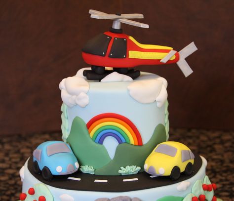 Vehicle Cake 2nd Birthday, Helicopter Birthday Cake, Transportation Birthday Cake, Birthday Cake Mom, Helicopter Cake, Cake Mom, 8th Birthday Cake, Transportation Birthday, 6 Birthday