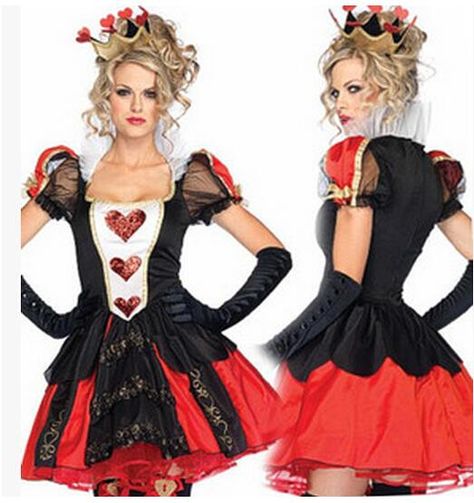 Halloween Queen Costume Women Poker Queen Cosplay Mad Hatter Outfit, Women Fancy Dress, Red Queen Costume, Queen Of Hearts Halloween, Alice In Wonderland Queen, Halloween Costumes For Sale, Heart Costume, Queen Of Hearts Costume, Plus Size Costume