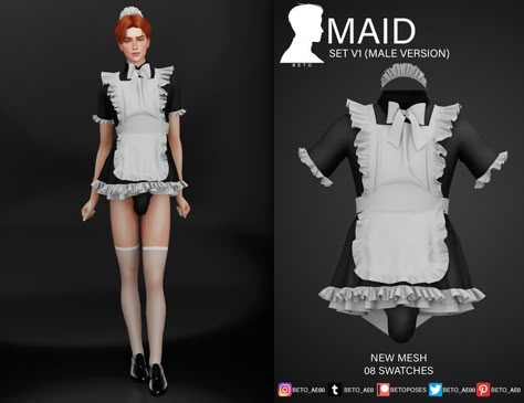 Sims 4 Male Skirt Cc, Sims 4 Cc Clothes Male Fem, Sims 4 Cc Langere Male, Sims 4 Cc Maid Dress Male, Sims 4 Maid Outfit Male, Cute Male Cc Sims 4, Sims 4 Clothing Male Cc, Sims 4 Cc Under Clothes, Sims 4 Feminine Male Clothes