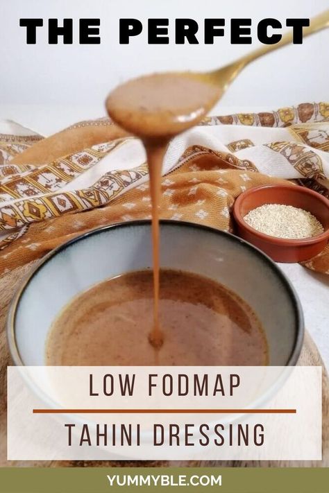 Low Fodmap Tahini Dressing, Fodmap Dressing Recipes, Low Fodmap Dressing Recipe, Low Fodmap Sauces And Dressings, Low Fodmap Sauces, Low Fodmap Dressing, Ibs Recipes Dinner, Fodmap Salad Dressing, Low Fodmap Salad Dressing