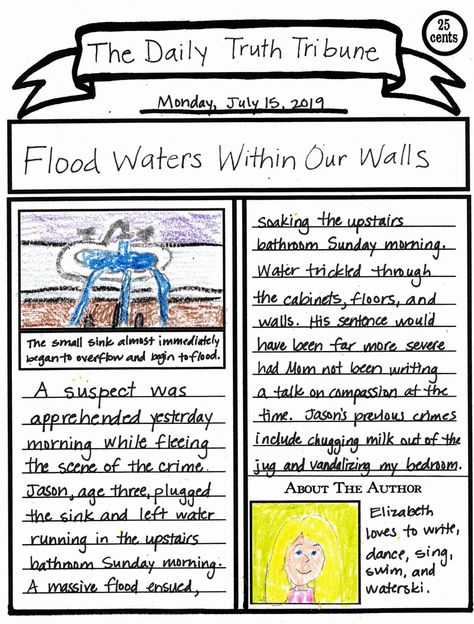 Teach your kids to write newspaper articles about the stories of your very own family...and this free printable newspaper article template. News Article Template, How To Write A Newspaper Article, How To Make A Newspaper, News Articles For Kids, Student Newspaper Template, How To Write Newspaper Articles, Newspaper Template Free Printable, Writing A Newspaper Article, News Paper Article Template