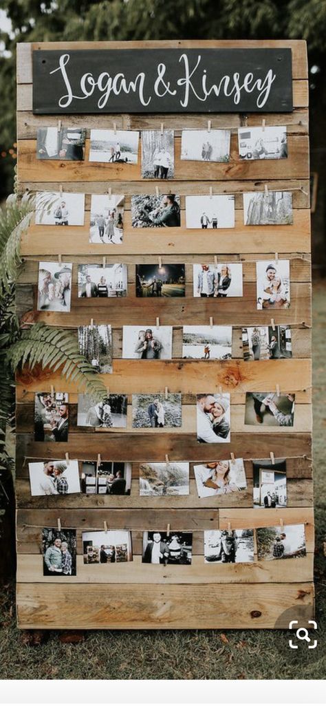 Unique Photo Display, Wedding Show Booth, Photo Display Ideas, Bridal Shower Pictures, Wedding Photo Walls, Alfresco Wedding, Photowall Ideas, Intimate Wedding Ideas, Wedding Photo Display