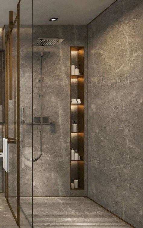 Shower Niche Placement, Bathroom Niche, Shower Stalls, Bathroom Inspiration Modern, Shower Storage, Bathroom Decor Luxury, Washroom Design, Shower Organization, Shower Soap