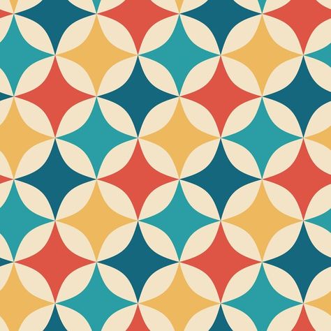 Retro Stencil Patterns, 60s Patterns Geometric, Retro Pattern Background, Vintage Geometric Pattern, Retro Pattern Design, Aesthetic Wallpaper Retro, Retro Design Pattern, Modern Fabric Patterns, Retro Pattern Wallpaper