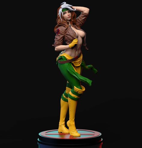 ArtStation - Rogue : Commission Work, mars . Halloween Outfits Couples, Rogue Fanart, Toy Story Costume, Marvel Rogue, Marvel Statues, Hot Halloween, Comic Book Girl, Character Statue, Hot Halloween Outfits