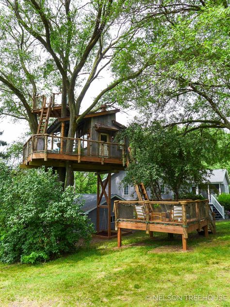 Ship Ladder, Beautiful Tree Houses, Treehouse Masters, Crows Nest, Cool Tree Houses, Crow's Nest, Tree House Designs, Cabin In The Woods, Mississippi River