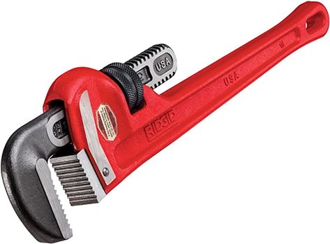 RIDGID 31025 Model 18 Heavy-Duty Straight Pipe Wrench, 18-inch Plumbing Wrench, Red, Small - Ridgid Pipe Wrench - Amazon.com Apocalypse Survival Gear, Pipe Wrench, Engineering Tools, Apocalypse Survival, Leaf Blower, Survival Gear, Glow Up?, Wrench, Scorpion