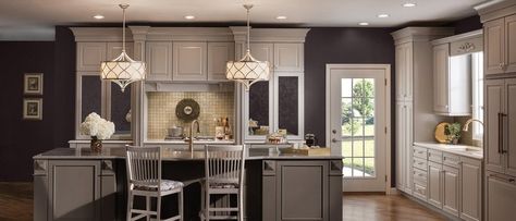 Merillat Masterpiece Kitchen Cabinets | Carolina Kitchen & Bath Stairs House, House Beautiful Kitchens, Gorgeous White Kitchen, Kraftmaid Cabinets, Island Bathroom, Functional Kitchen Design, Semi Custom Cabinets, Building Stairs, Ann Arbor Michigan