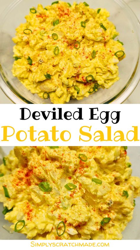 Egg Potato Salad, Deviled Egg Potato Salad, Egg Potato, Southern Potato Salad, Budget Family Meals, Family Meal Planning, Dill Pickles, Deviled Egg, Best Side Dishes