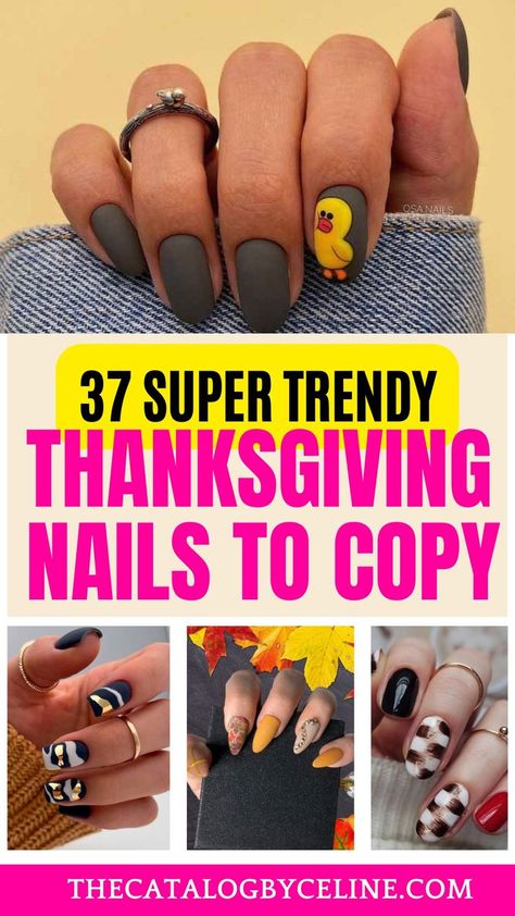 37 Super Trendy Thanksgiving Nails to Copy