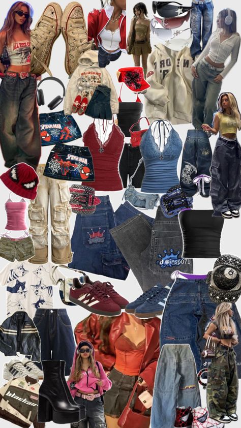 Skate Aesthetic Outfits, Collage Outfit, Baggy Outfit Ideas, Skate Aesthetic, Street Style Outfits Casual, Skate Girl, 90s Skater, Shoes Outfit Fashion, Streetwear Fits