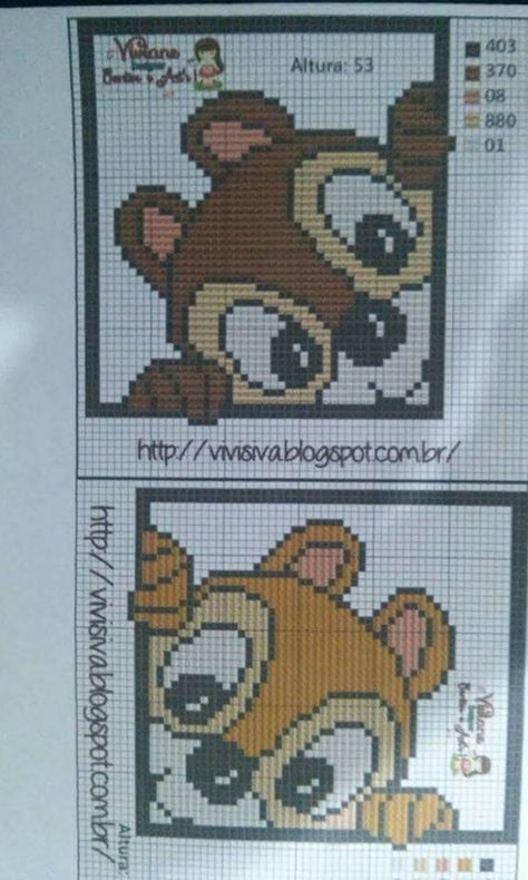 Modele Pixel Art, Crochet Stitches Diagram, Disney Cross Stitch, Cross Stitch Pictures, Crochet Cross, Cross Stitch Animals, Perler Patterns, Perler Bead Art, Custom Quilts