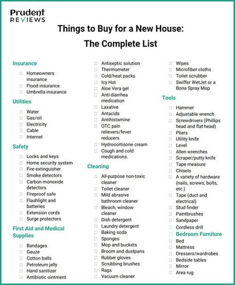 This comprehensive checklist (that you can download and print) will help you prioritize everything you need to buy to get started in a new house. It includes essentials for safety, first aid, furniture, kitchen, yardwork and more. New House Essentials, First Home Essentials, First Home Checklist, Moving House Tips, House Checklist, New Home Essentials, Buying First Home, New Home Checklist, First Apartment Checklist