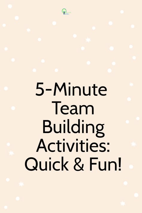 Discover the power of a cohesive team with our collection of 5-minute team building activities. Perfect for busy workplaces, our activities are designed to foster team spirit, boost morale and bring out the best in every employee. Dive in and transform your workplace today! Team Building For Adults At Work, Quick Team Building Games For Work, Good Team Building Activities, Team Activity For Work, Avid Fun Friday Team Building Activities, Team Building Decoration Ideas, Team Huddle Ideas Fun, Ice Breakers For Staff Meetings, Fun Activities For Office Team Building