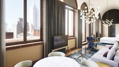 NH Hotel Group's first U.S. hotel will open in New York: Travel Weekly Chandelier Foyer, York Travel, Foyer Chandelier, Hotel Industry, Midtown Manhattan, Madison Avenue, New York Travel, Travel News, The 1950s