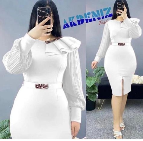 African Wear For Ladies, Straight Gown, African Threading, Corporate Gowns, Corporate Attire Women, Office Wears, Church Dresses For Women, Curvy Casual Outfits, Classy Short Dresses