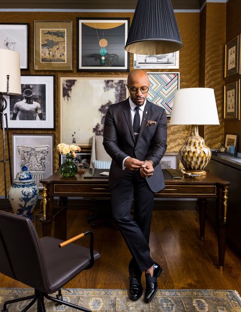 Step Inside Corey Damen Jenkins’s Enviably Chic Atelier in Manhattan | Architectural Digest Architectural Digest Office, Corey Damen Jenkins, Manhattan Loft, Hgtv Designers, The Shade Store, Dandy Style, Walker Art Center, Executive Suites, Chrysler Building