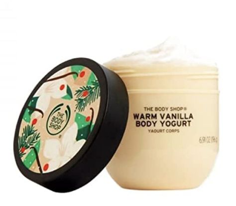 Indulge in the cozy embrace of the Special Edition Warm Vanilla Festive Body Yogurt by The Body Shop. Infused with the luscious essence of sweet vanilla, this vegan-friendly delight nourishes your skin with a creamy, lightweight texture. Pamper yourself with the warm, inviting scent while providing your skin the care it deserves. A 6.91 oz (200ml) treat for your senses, perfect for festive indulgence. Body Yogurt, Vanilla Scent, My Shopping List, Body Warmer, The Body Shop, Vegan Friendly, Skin Makeup, Christmas List, Body Goals