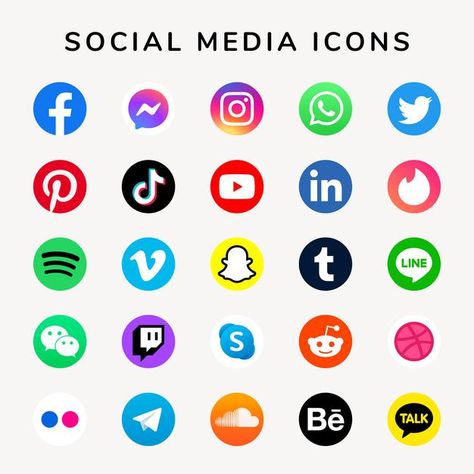 Social Network Icons, Social Media Icons Vector, Whatsapp Logo, Social Media Icons Free, Network Icon, Logo Youtube, Logo Instagram, Logo Facebook, Inspiration Logo Design