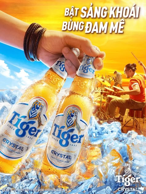 Ice Beer, Tiger Beer, Beer Prints, Beer Advertising, Juice Packaging, Beer Ad, Billboard Design, Motion Design Video, Beer Design