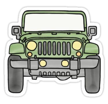 Dark Green Jeep, Jeep Drawing, Green Stickers, Jungle Theme Classroom, Jeep Stickers, Green Jeep, Jeep Wrangler Accessories, Idee Cricut, Snapchat Stickers