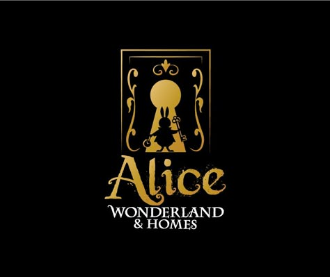 Balloon Logo Design Ideas, Alice In Wonderland Logo, Alice In Wonderland Font, Poster Layout Ideas, Virtual Assistant Logo, Store Front Sign, Minimal Brand Identity, Balloon Ball, Business Logos Ideas