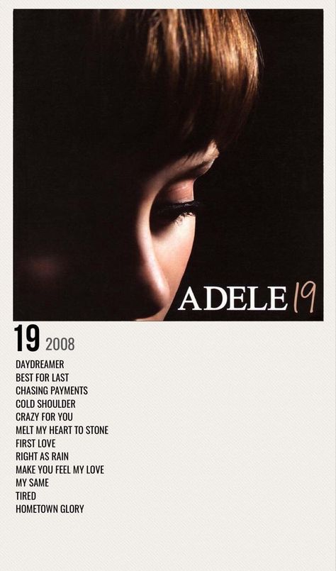 Adele 19 Album Cover, Adele Album Cover, Adele Playlist, Singer Fanart, Adele Funny, Adele 19, Adele Singer, Adele Albums, Adele Pictures