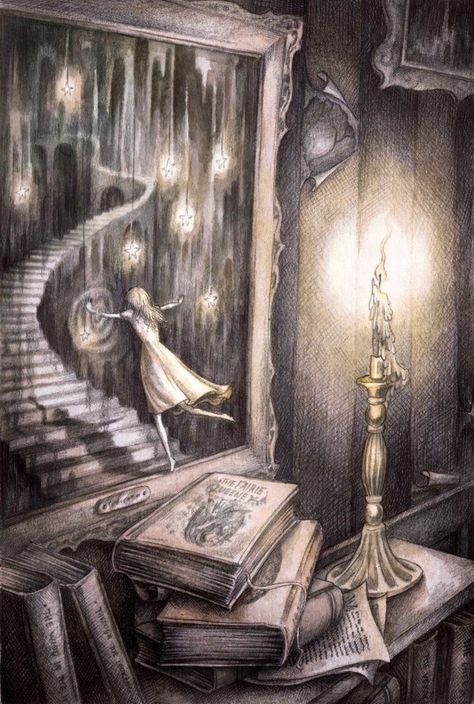 Mirrors are portals too✨🎨 Adam Oehlers Adam Oehlers, Faery Art, Arthur Rackham, Magical Art, Fairytale Art, Gothic Art, Whimsical Art, Pretty Art, Dark Art