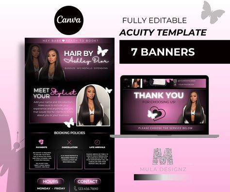 Hair Booking Site Design, Acuity Booking Site Design Ideas, Hair Website Design, Business Website Design Inspiration, Booking Site Design, Coffee Site, Stylist Branding, Website Design Inspiration Business, Free Business Logo