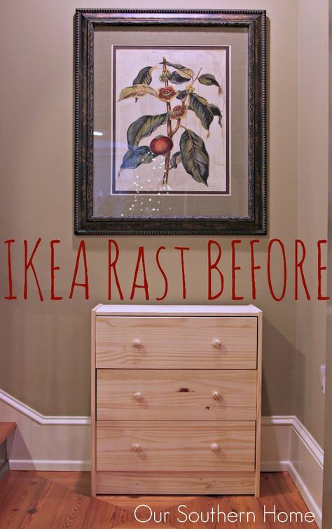 Ikea Rast Makeover, Glamour Interiors, Ikea Rast Hack, Painting Old Furniture, Ikea Dresser, Ikea Hack Ideas, Paint Inspiration, Southern Homes, Cottage Bedroom