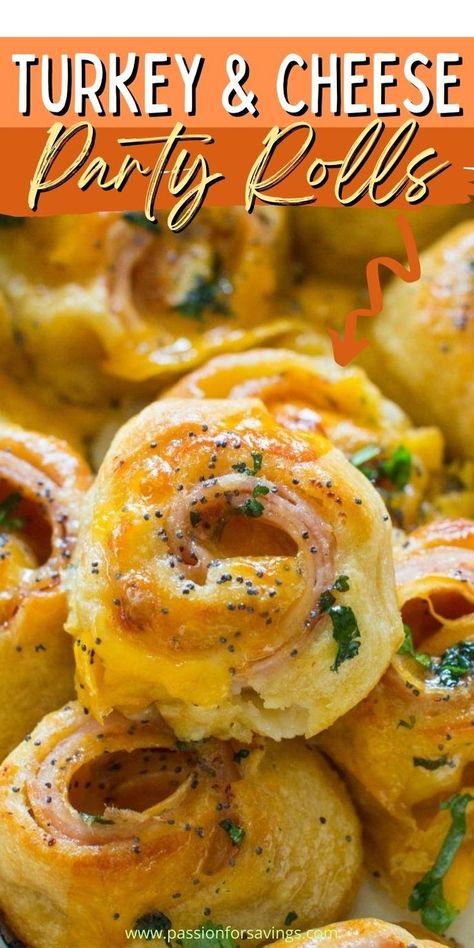 Turkey Cheese Crescent Roll Ups, Croissant Appetizer Recipes, Turkey Cheese Croissant Crescent Rolls, Turkey Rolls Ups, Crescent Roll Turkey And Cheese, Kid Superbowl Snacks, Turkey Crescent Roll Recipes, Crescent Roll Recipes Turkey, Turkey And Cheddar Pinwheels