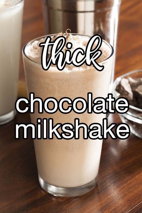 Chocolate Shakes Recipes, Easy Chocolate Shake Recipes, Milk Shakes Recipes Easy, Thick Shakes Recipe, Thick Milkshake, How To Make A Milkshake, Homemade Chocolate Milkshake, Chocolate Milk Shakes Recipes Easy, How To Make A Chocolate Milkshake